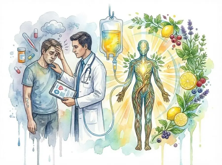 Recovery IV drips after illness