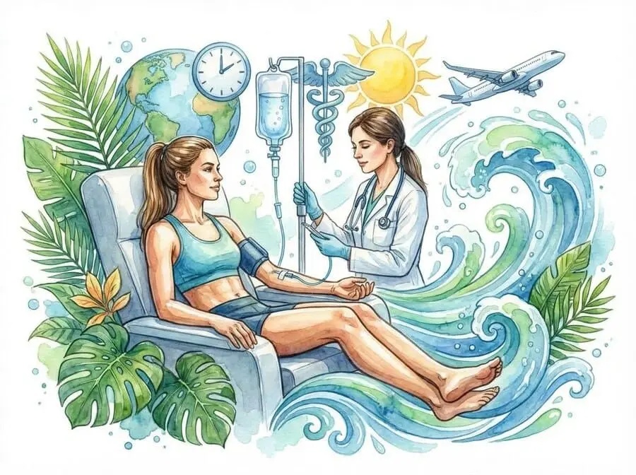 IV drips after food poisoning and dehydration